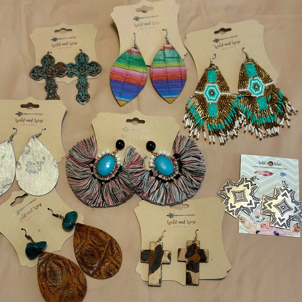 NWT 8 Earrings Bundle Boho Western Santa Fe